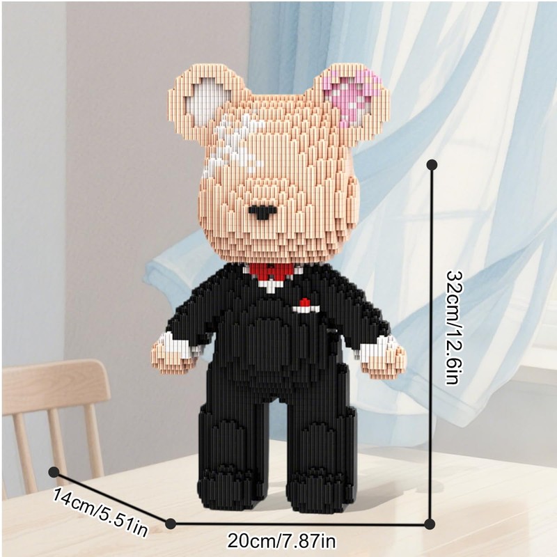 DAHONPA Bridegroom Bear Brick Micro Building Blocks Set (2350 Pieces),