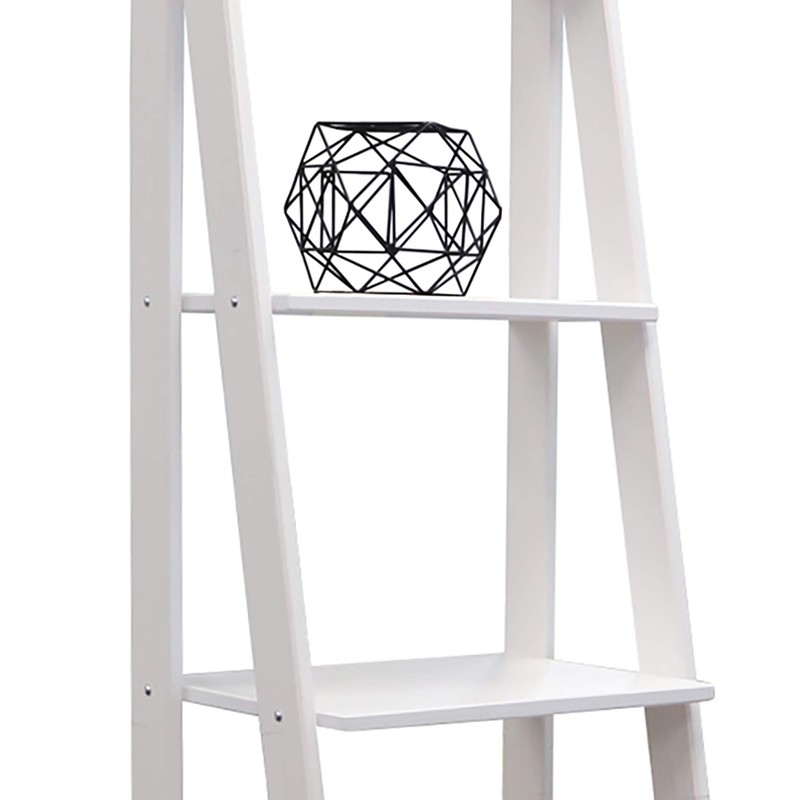 ADEPTUS Jela Soild Wood Split 5 Shelf Ladder (White)
