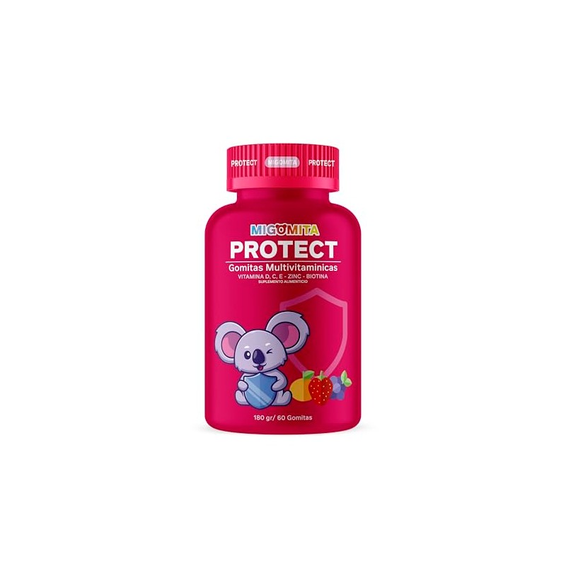 Migomita PROTECT| 60 Gomitas Multivitamínicas para niños|100% Naturales