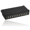 Professional Metal Patch SCENetwork 5 m CAT6 Patch Panel Cat 6 Class E 12 Port Patch Panel – Black Pack of 50, 250MHZ 1 GBit Wall Mounted or as a Desktop