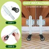 AMGSH 2" Spring Loaded Gate Caster, 2 PCS 2-1/2" Heavy