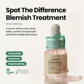 AXIS-Y Spot the Difference Blemish Treatment - Sérum con Niacinamida 2%, AHA BHA y Tea Tree para Piel Grasa y Sensible 15 ml skincare coreano