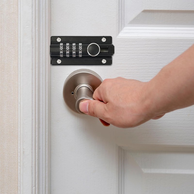 HMF Deadbolt 3591-02, Door Bolt with 4 Digit Combination Code