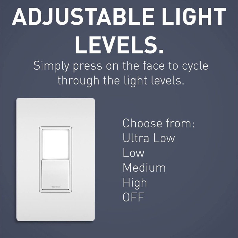Legrand radiant NTL873WCC6 15 Amp Combination Adjustable LED Night Light