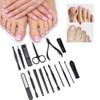 16pcs Stainless Steel Nail Clipper Eyebrow Scissors Pedicure Knife Manicure