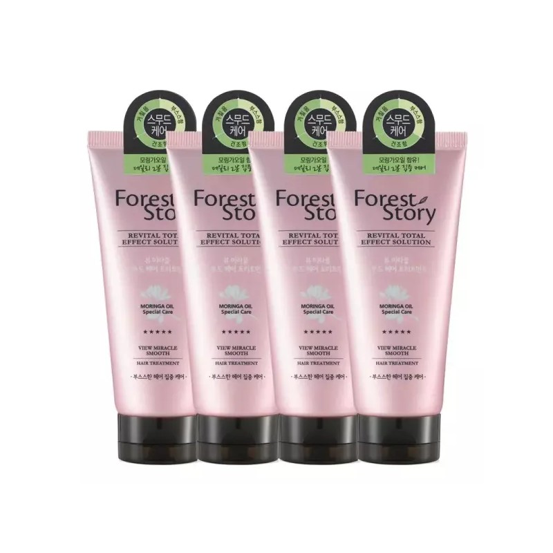 Forest Story 포레스트스토리 뷰미라클 헤어 트리트먼트 200ml 4개 [데미지 2개+스무드