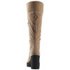 Generation Y Women's Knee High Boots Knitted Cuffs Lace Up