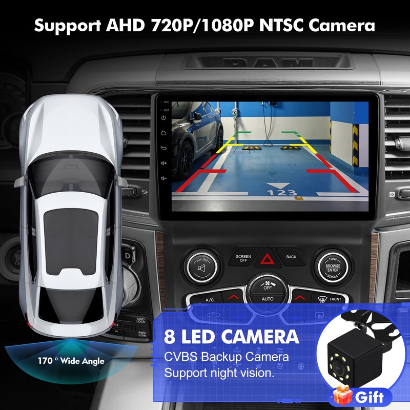Android 13 Car Radio for 2+32G Dodge RAM 1500/2500/3500 2013-2018