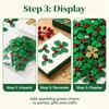 Christmas Holly Decorations, 3cm Green Holly Leaf, Red Berry