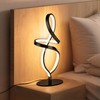 Mayful Modern Table Lamp with LED Spiral Design, Bedside Lamp