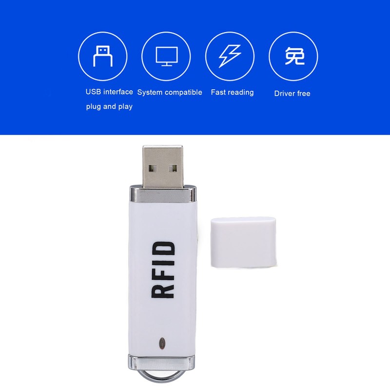 125KHz Portable RFID Reader 5V 100MA U Disk Shape ID