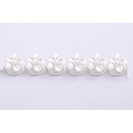 Bridal Jewellery Curlie Curlies Blossom Pearl Pack of 6