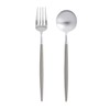 Cutipol GOA Warm Grey/Matte Silver Dinner Fork Spoon Set