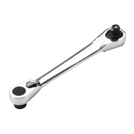 DDWT Mini Double Headed Ratchet Wrench 1/4 Inch Drive Socket and Screwdriver Bit Driver Quick Release Ratchet Wrench Dual-use Spanner Multifunctional Hand Tools