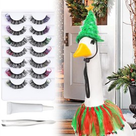 Cluster Eyelash Extensions - 7-Pair Multicolor Natural Cluster Lashes | Eye Makeup for Statue Photoshoot Party Teens Youth Girls Daily