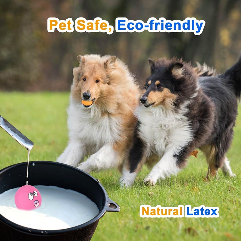 gulucute Dog Squeaky Toys Fun Facial Expression Latex Squeaky Dog