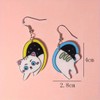 Animal Print Earrings for Women Cat Owl Resin Acrylic Cute