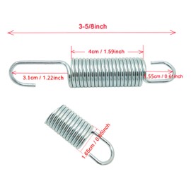 Souldershop 3-5/8 inch Replacement Recliner Chair Mechanism Furniture Tension Springs Long Neck Style [3.46'' Inside Hook to Hook] (Pack of 1)