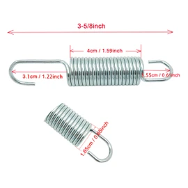 Souldershop 3-5/8 inch Replacement Recliner Chair Mechanism Furniture Tension Springs Long Neck Style [3.46'' Inside Hook to Hook] (Pack of 1)