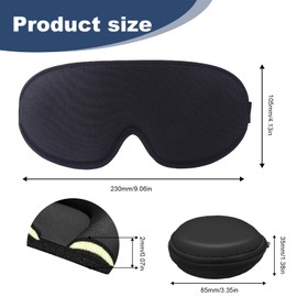 Elfinfi Sleeping Mask + Ear Plugs for Sleeping, Reusable Pro Comfort 3D Sleep Mask for Side Sleepers, 50 dB Noise Cancelling