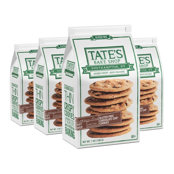 Tate's Bake Shop Thin & Crispy Cookies, Gluten Free Chocolate Chip, 7 Oz, 4Count