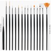 Cheerhom 15 Pezzi Pennelli Unghie Gel, Nail Art Pennelli per