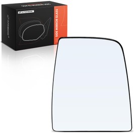 A-Premium Right Passenger Side Upper Non-Heated Mirror Glass with Backing Plate - Compatible with Ford Transit-150, Transit-250, Transit-350, Transit-350 HD, 2015-2020 - Towing Mirror Convex