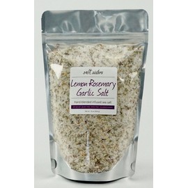 s.a.l.t. sisters Lemon Rosemary Garlic Sea Salt, Unique Mediterranean Salt Blend Alternative to Table Salt, Meat Seafood Vegetable Seasoning, GMO Free, MSG Free, Resealable Pouch, 16 oz