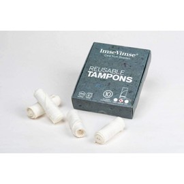 ImseVimse Washable Organic Cotton Tampons, Pack of 8 Contents: 958672 Plain Natural