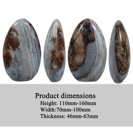 KYEYGWO Natural Ocean Jasper Crystals and Healing Stones for Meditation, Polished Stones Positive Energy Crystals for Home Office, 684-910 g