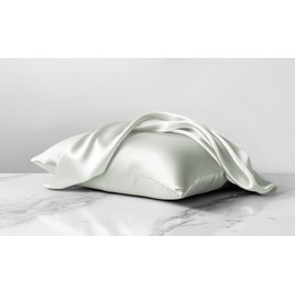 Copper Infused Pillowcase 100% Pure Silk | 22 Momme Mulberry Silk | Clearer Skin & Smoother Hair, Anti-Acne, Anti-Aging, Naturally Cooling (Standard, Ivory White)