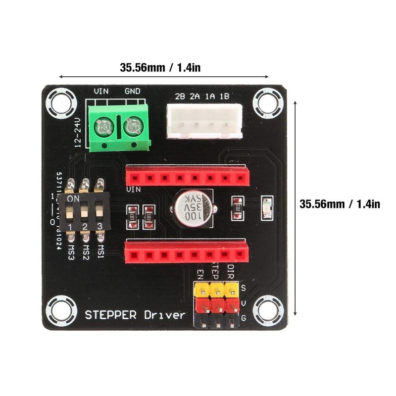 Jeanoko 1PCS DRV8825/A4988 Stable 42 Stepper Motor Driver Expansion Board