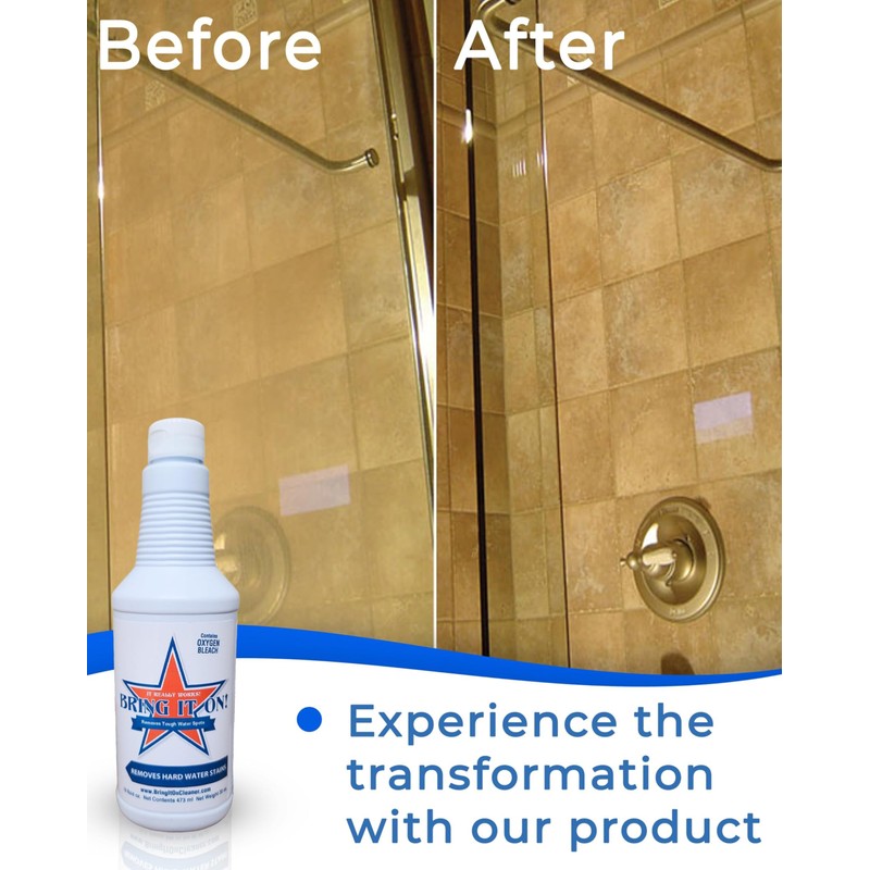 Bring It On Cleaner Hard Water Stain Remover for Glass,