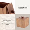 EVIDECO French Home Goods Square Acacia Wood Storage Box with