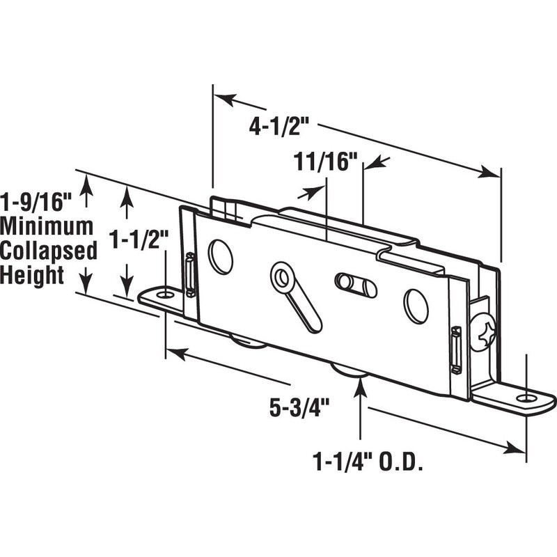 Prime-Line D 1991 1-1/4 In. Steel Ball Bearing Low Carriage