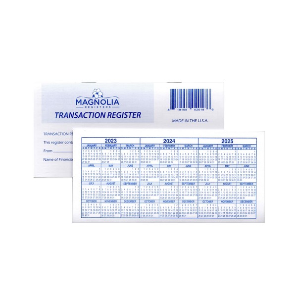 18 Pack Check Registers for Personal Checkbook, 23-24-25 Calendars, Transaction