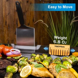 Matchwaves Blackstone Grease Gate for Blackstone Griddle Guard, Food Blocker Mesh Screen to Goalie Food from Falling into Rear Grease Trap Cup - Golden - 1 Pack