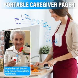 Emergency Call Button for Seniors, Wireless Seniors Emergency Call Bracelet, USB Charging, Emergency Call Bracelet for Seniors with 58 Ringtones, Emergency Button for Seniors with Vibration, Light and