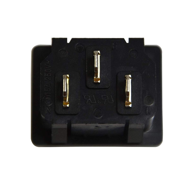 FILSHU IEC320 C14 Panel Mount Plug Adapter AC 250V 15A