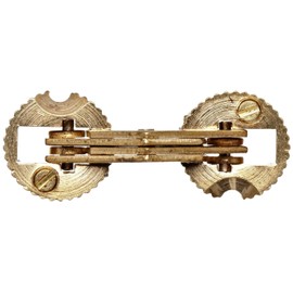 SOSS Mortise Mount Invisible Barrel Hinge, Solid Brass, Satin Brass Finish, 14mm Diameter, 3/4" Door Thickness, 15.5mm Mortise Depth (Pack of 24)