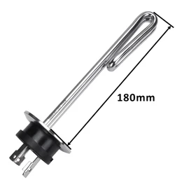 DERNORD 120V 1500W Tri-clamp Foldback Heating Element Stainless Steel Immersion Water Heater with 3-Wire Electrical Locking Plug (2 Inch Tri clamp)