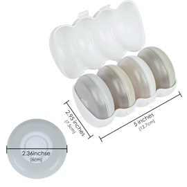 ChiiGe Travel Pods, Travel Pods Toiletries, Collapsible Travel Bottles, 4pcs/Set Travel Pods Toiletries Squeeze with Case, Round Liquid Emulsion Storage Box Dispenser Container (1Set), HWL285-01