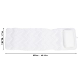 Full Body Bath Pillow - Bath Mattress Cushion with Adjustable Height Support, Ergonomic Design, 5D Breathable Mesh, Non-Slip Suction Cups for Bathtub Comfort