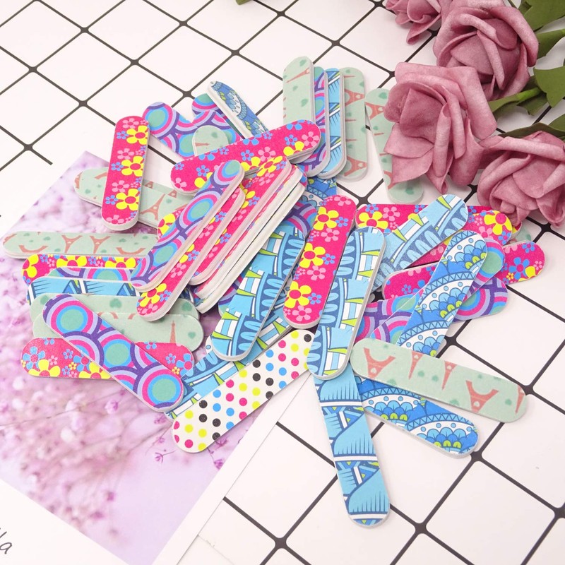 Honbay 50PCS Nail Art Tool Mini Double Sided Nail Files