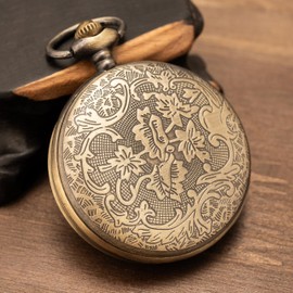 DerMacht Scrying Mirror, Natural Obsidian Mirror for Divination, Witchcraft, Meditation, Witch Gifts for Women Secret Garden Bronze