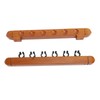 Wall Mounted Billiard Pool Cue Rack 6 Cues Wooden Billiard