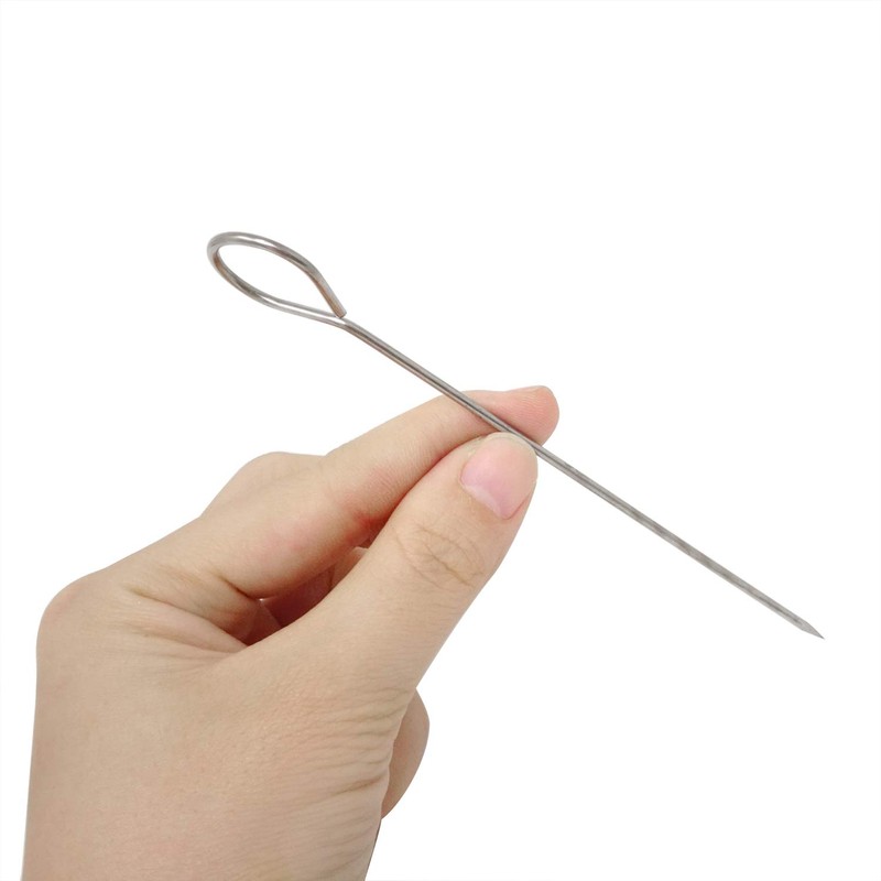 HONBAY 30PCS Stainless Steel Barbecue Skewers Roast Goose Needles Turkey