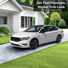 BOGAR TECH DESIGNS Grille Chrome Delete Vinyl Decal Sticker Replacement Compatible with Volkswagen Jetta 2019-2021, Gloss Black