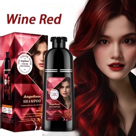 AngeRose  Color Shampoo,  , Instant Grey  Coverage, Wine Red, Chestnut Brown, Purple, Perfect Gifts for Women&Men - Colour: Nature Black