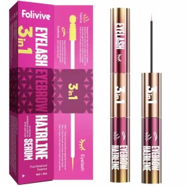 Folivive 3in1 래쉬 브로우 헤어라인 성장 세럼 속눈썹 눈썹 영양제 8ml Folivive 3-in-1 Lash Brow Hairline Growth Serum Eyelash Eyebrow Nutrient 8ml